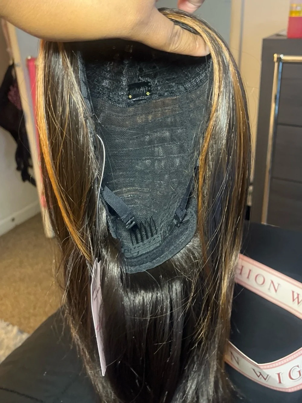 Fawn Brown 14inch Yaki Straight Layered Wig